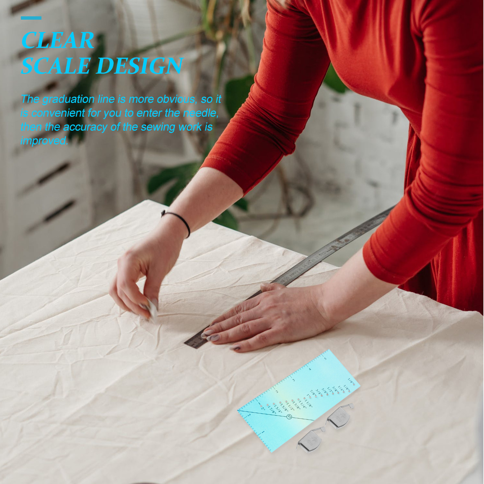 Sewing Gauge Ruler - 1 ensemble de règles en plastique